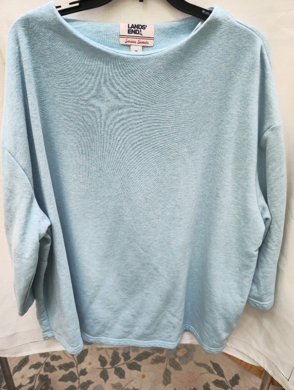 Incredibly cozy Lands' End pullover sweatshirt from their popular Serious Sweats
